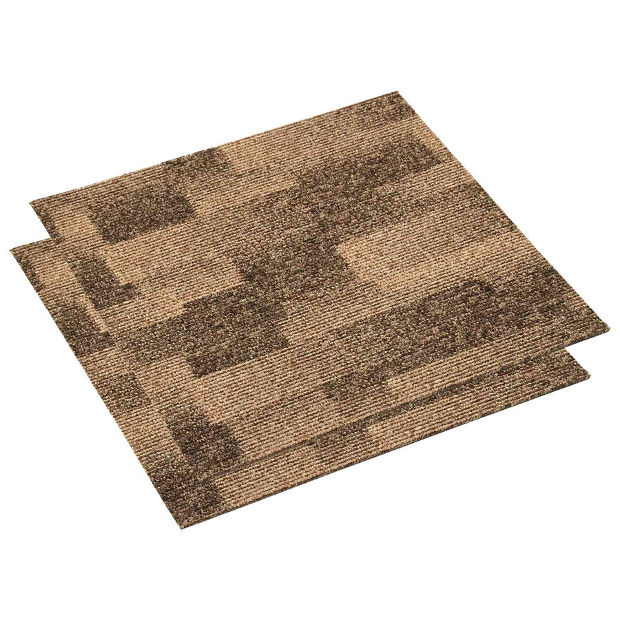 Vloertapijt 20 pcs Bruin 50 x 50 cm PP