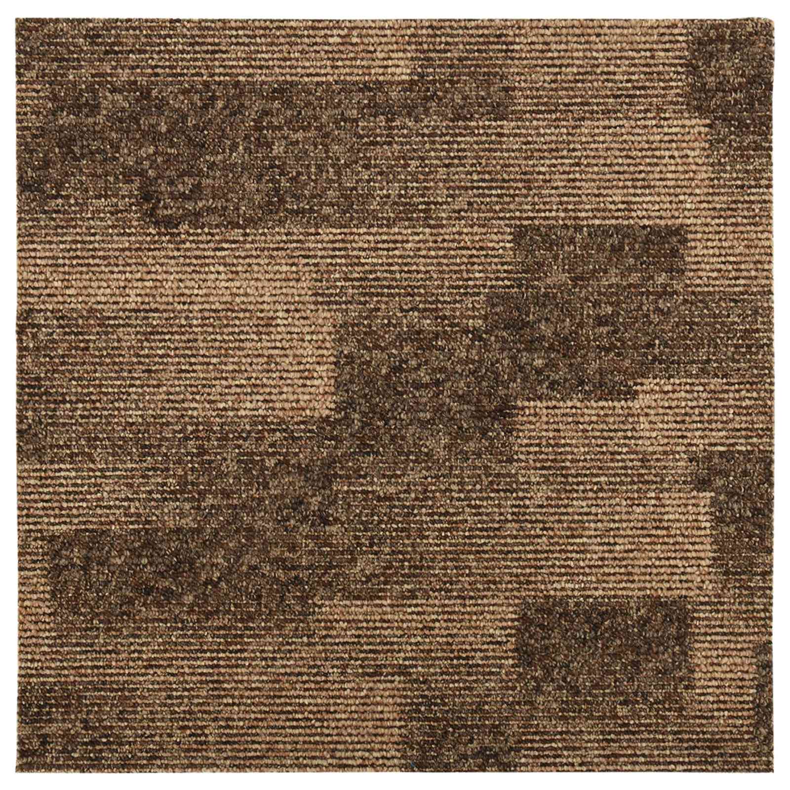 Vloertapijt 20 pcs Bruin 50 x 50 cm PP