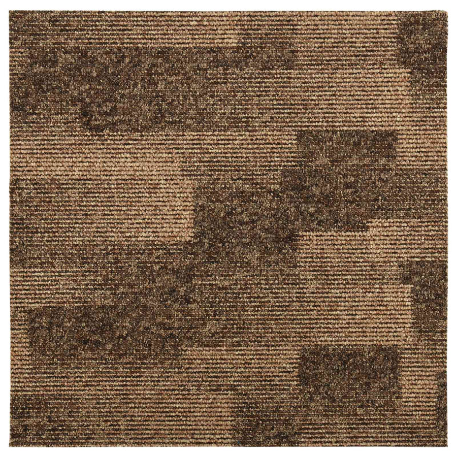 Vloertapijt 20 pcs Bruin 50 x 50 cm PP