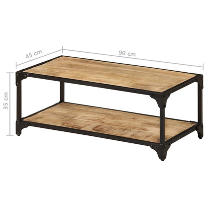 Salontafel 90x45x35 cm massief ruw mangohout 90 x 45 x 35 cm massief mangohout