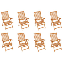 Tuinstoelen Verstelbaar Met Kussens Massief Teakhout 8 Grijs