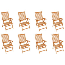 Tuinstoelen Verstelbaar Met Kussens Massief Teakhout 8 Crème