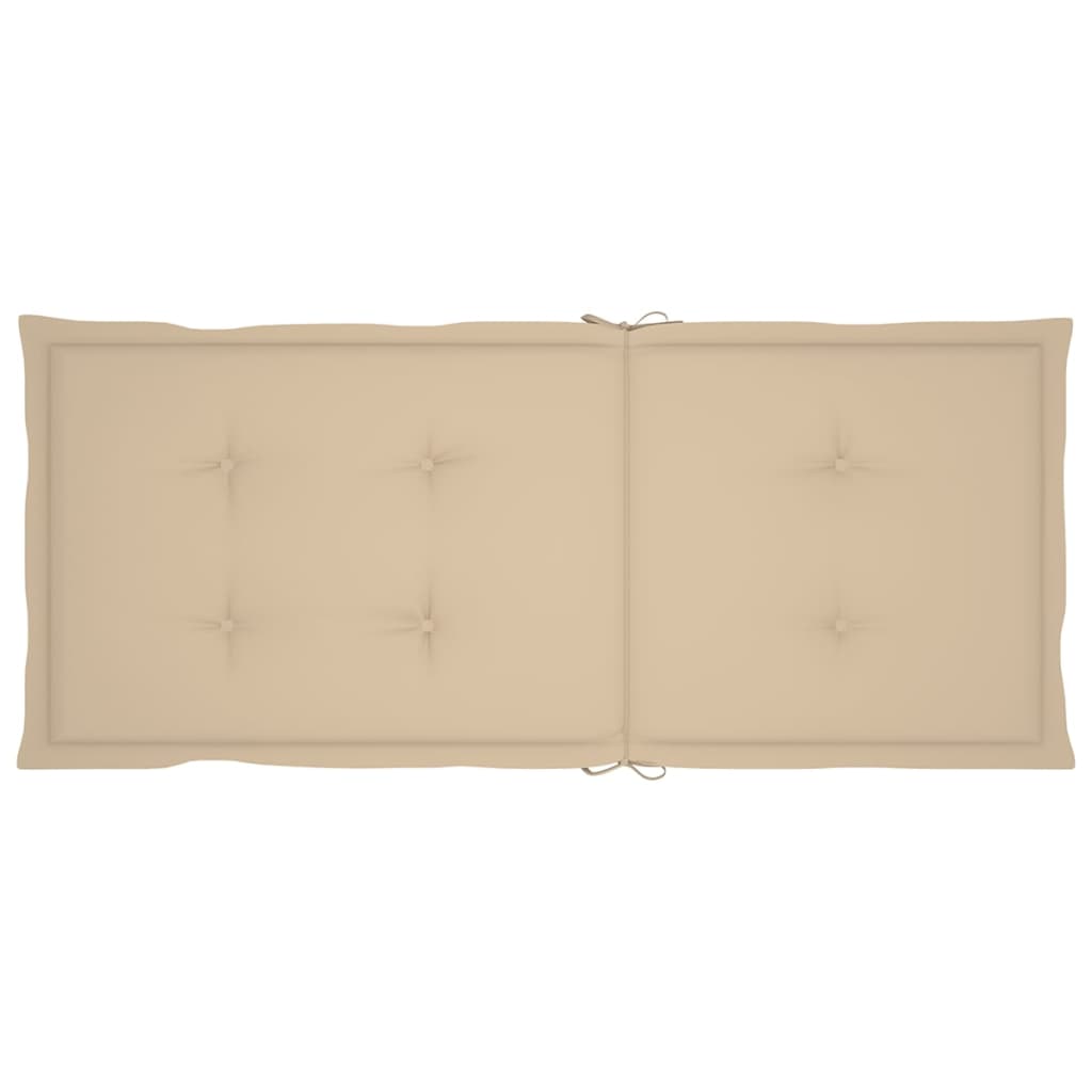 Tuinstoelen Verstelbaar Met Kussens Massief Teakhout 8 Beige