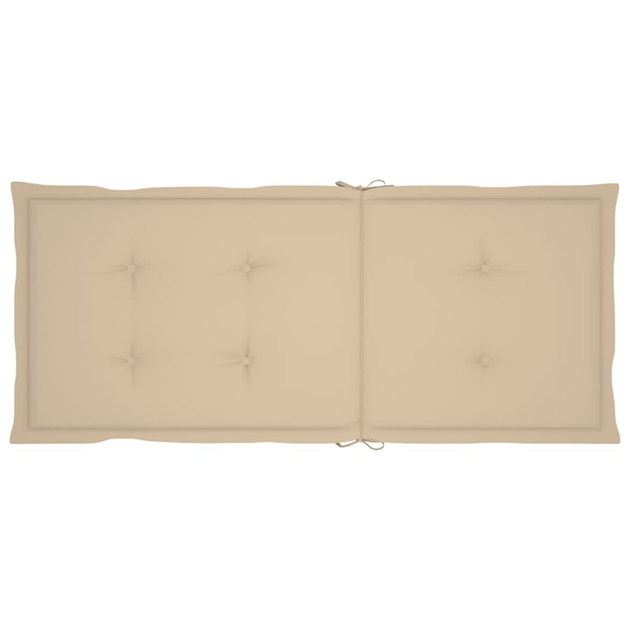 Tuinstoelen Verstelbaar Met Kussens Massief Teakhout 8 Beige