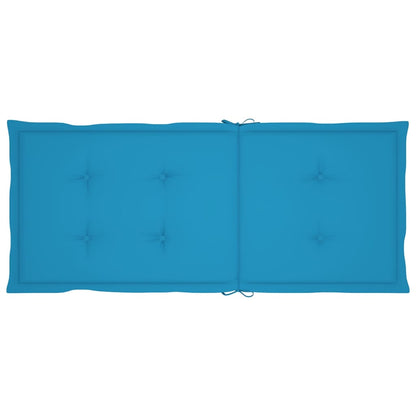 Tuinstoelen Verstelbaar Met Kussens Massief Teakhout 8 Blauw