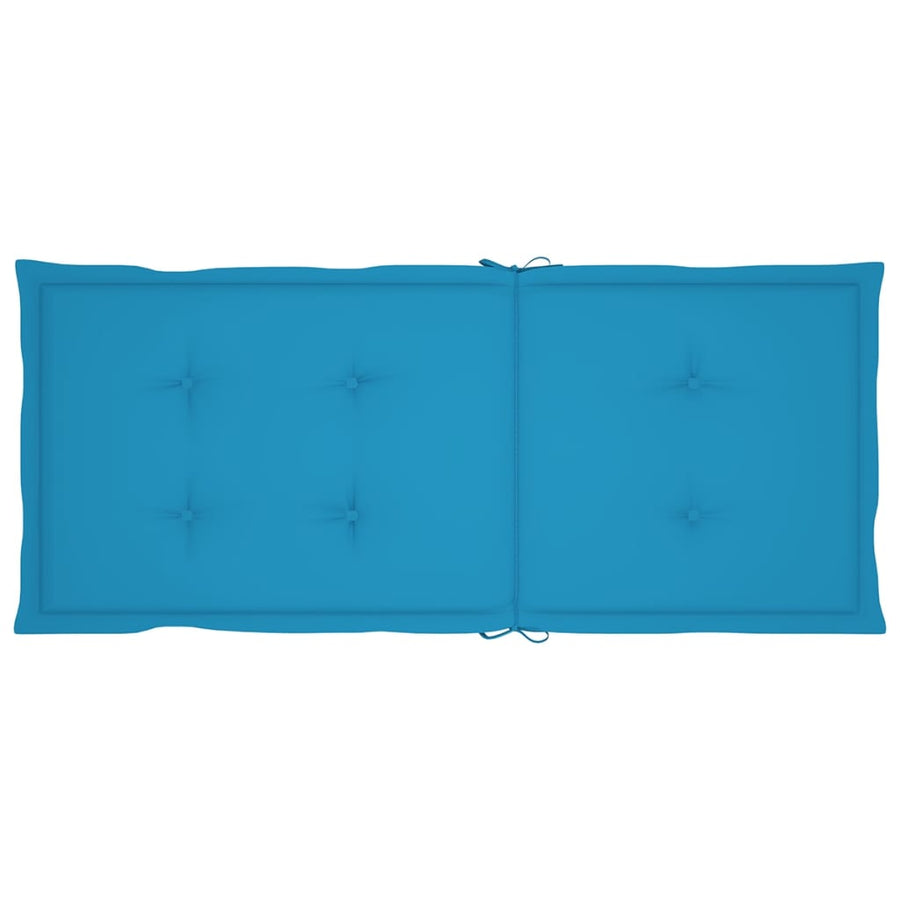 Tuinstoelen Verstelbaar Met Kussens Massief Teakhout 8 Blauw
