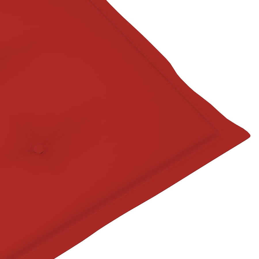 Tuinstoelen Verstelbaar Met Kussens Massief Teakhout 8 Rood