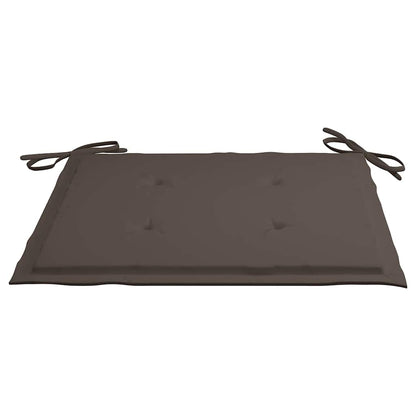 Tuinstoelen 4 St Inklapbaar Met Kussens Massief Teakhout Taupe Met armleuning
