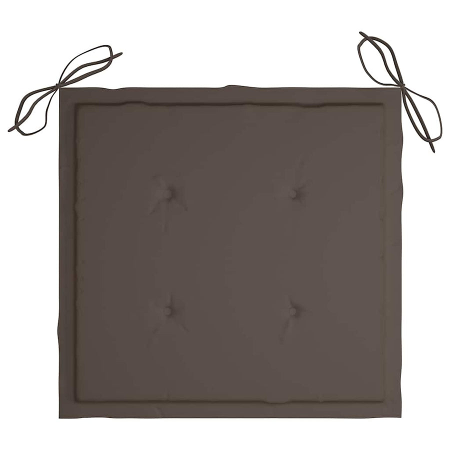 Tuinstoelen Inklapbaar Met Kussens Massief Teakhout Taupe 1 6