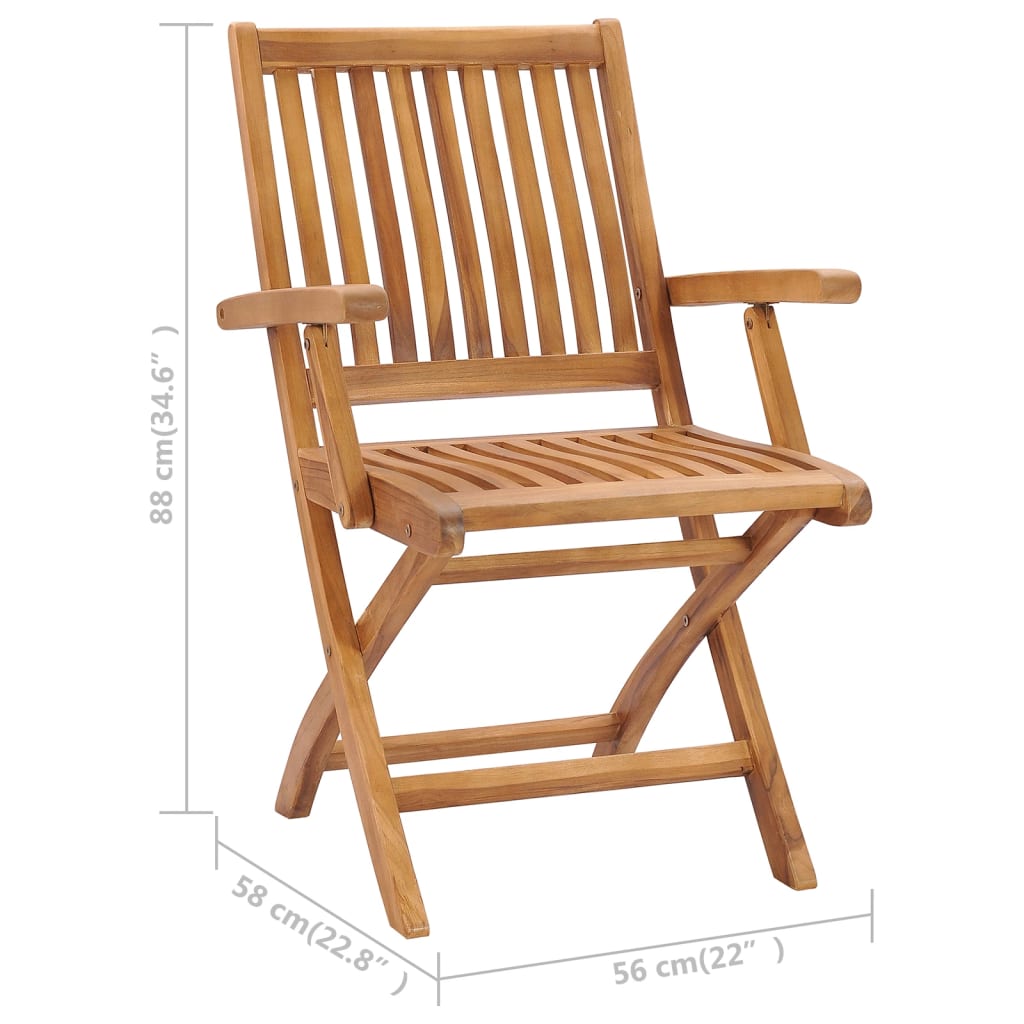Tuinstoelen 6 St Inklapbaar Met Kussens Massief Teakhout Grijs