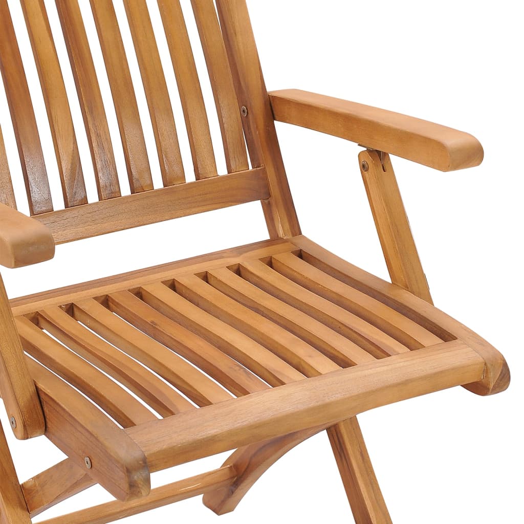 Tuinstoelen 6 St Inklapbaar Met Kussens Massief Teakhout Grijs