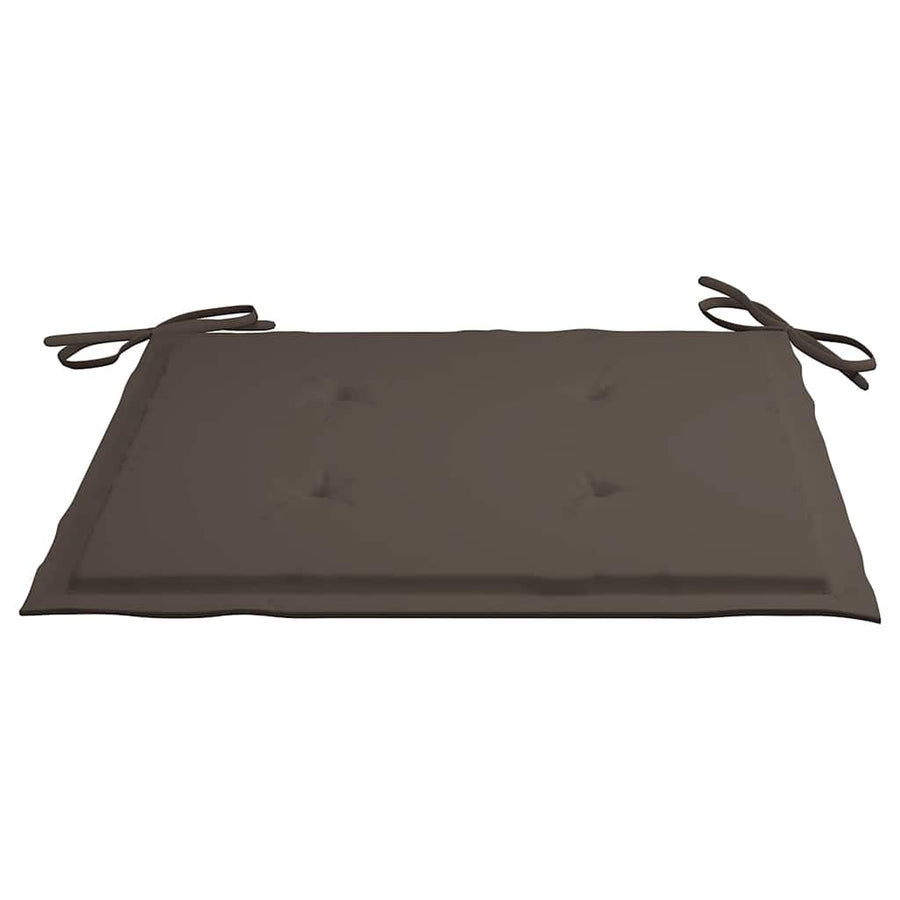 Tuinstoelen 8 St Inklapbaar Met Kussens Massief Teakhout Taupe Met armleuning