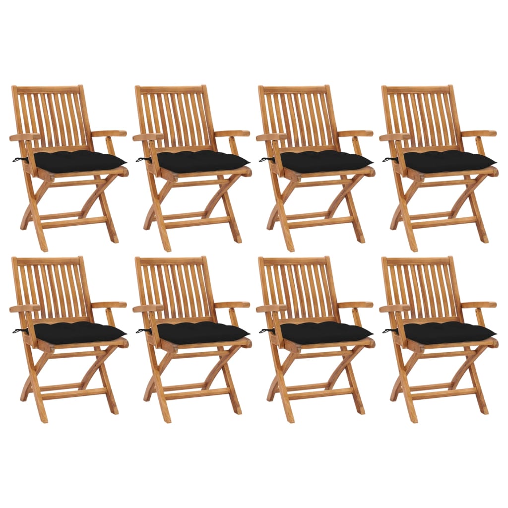Tuinstoelen Inklapbaar Met Kussens Massief Teakhout Taupe 1 8