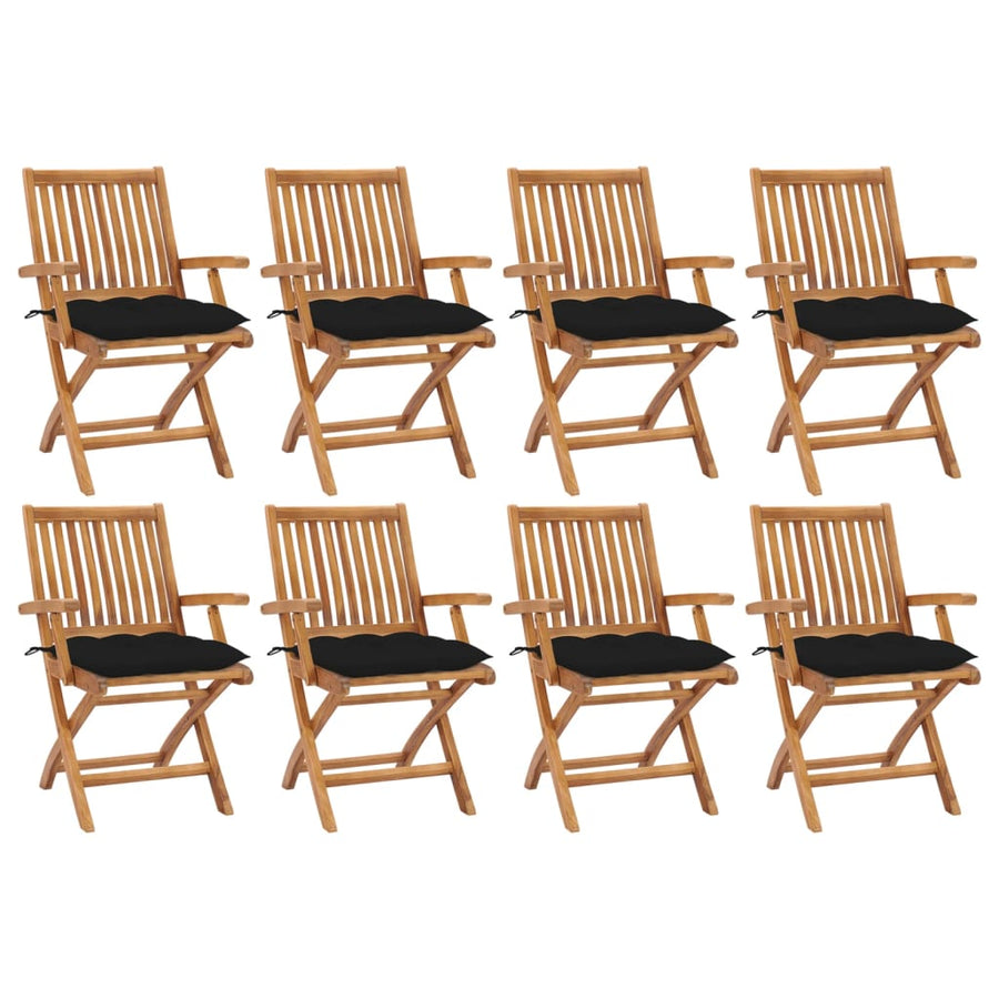 Tuinstoelen Inklapbaar Met Kussens Massief Teakhout Taupe 1 8
