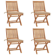 Tuinstoelen 4 st inklapbaar massief teakhout