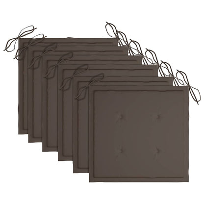 Tuinstoelen Inklapbaar Met Kussens Massief Teakhout Taupe 1 6