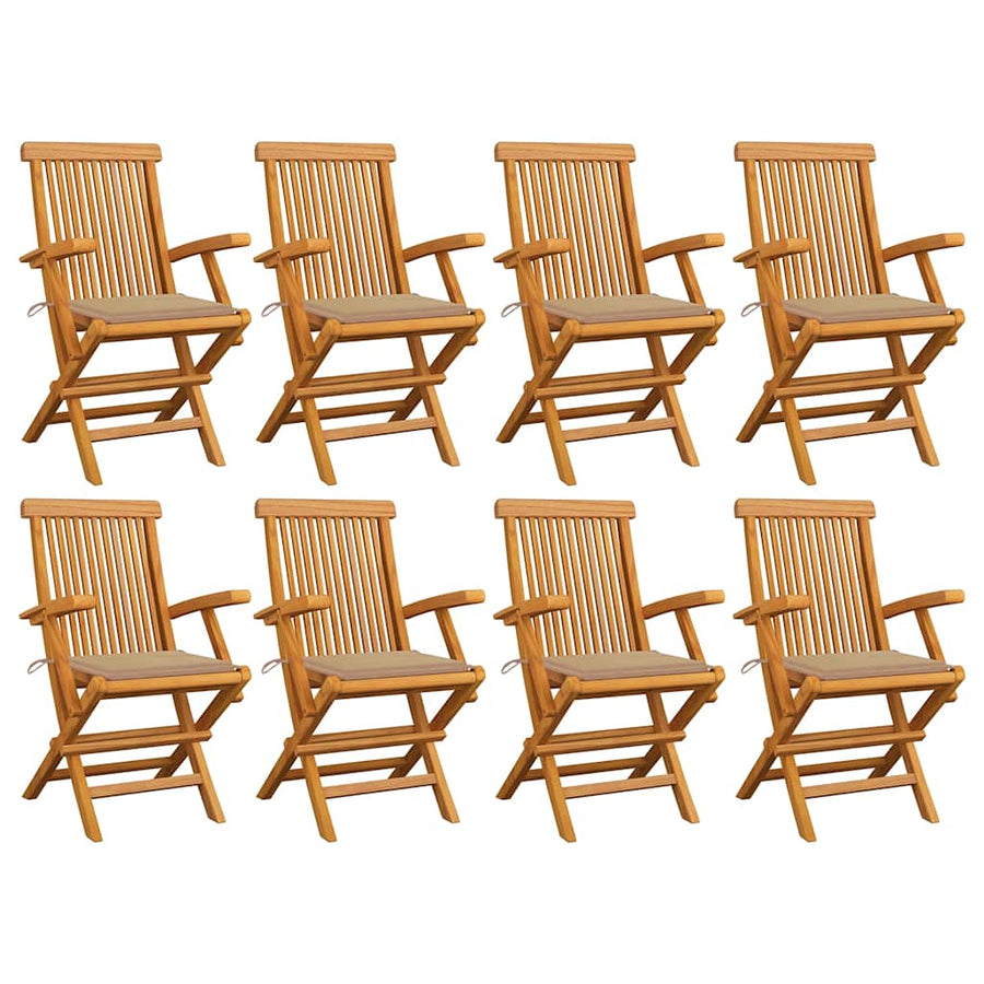 Tuinstoelen Met Kussens Massief Teakhout 8