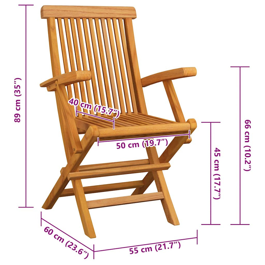 Tuinstoelen Met Kussens Massief Teakhout 8