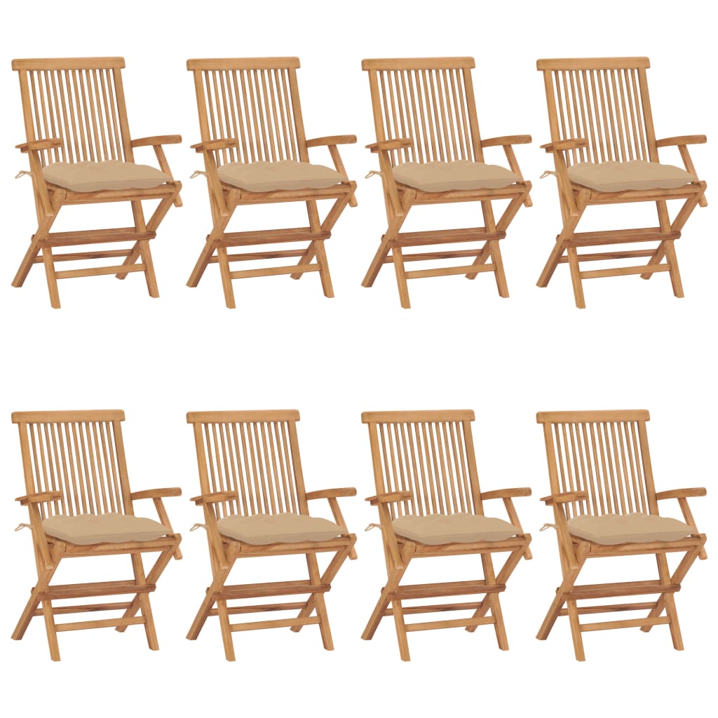Tuinstoelen Met Kussens Massief Teakhout 8