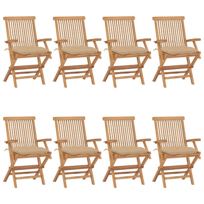 Tuinstoelen Met Kussens Massief Teakhout 8