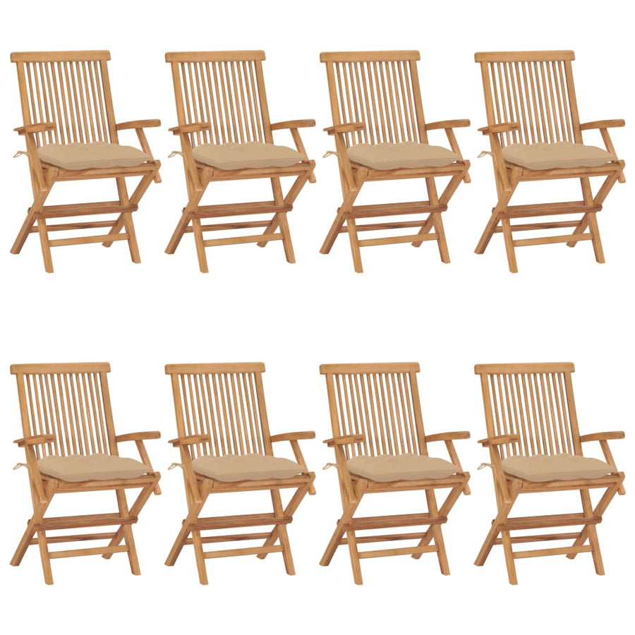 Tuinstoelen Met Kussens Massief Teakhout 8