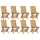 Garden Chairs with Cushions Solid Teakwood 1