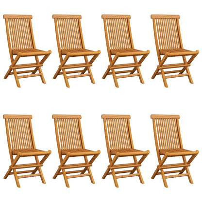 Tuinstoelen Met Kleurige Kussens Massief Teakhout 8 Antraciet