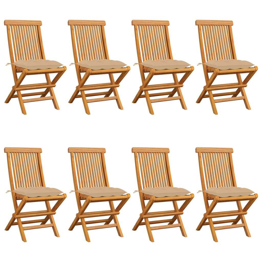 Tuinstoelen Met Kussens Massief Teakhout 8