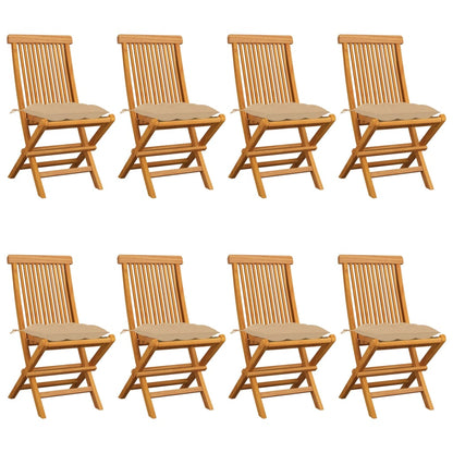 Tuinstoelen Met Kussens Massief Teakhout 8