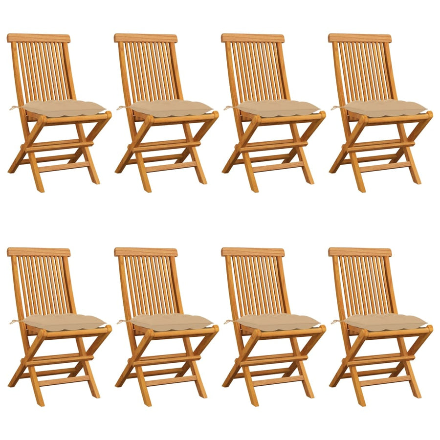 Tuinstoelen Met Kussens Massief Teakhout 8
