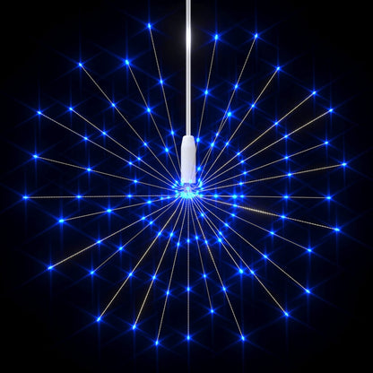 Kerstverlichting Vuurwerk 140 Led's Koudwit Buiten 20 Cm Blauw