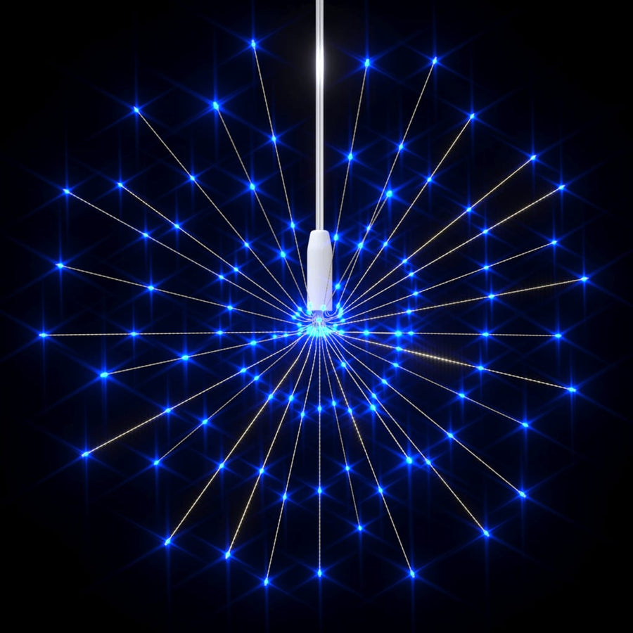 Kerstverlichting Vuurwerk 140 Led's Koudwit Buiten 20 Cm Blauw