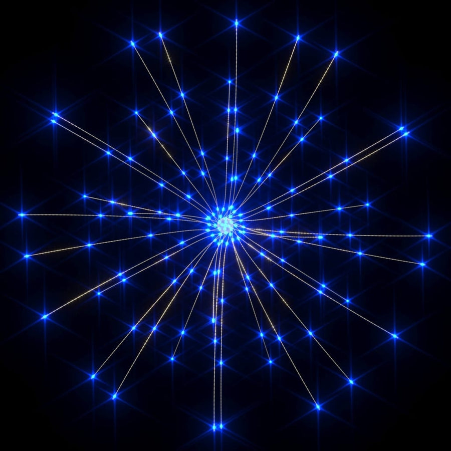 Kerstverlichting Vuurwerk 140 Led's Koudwit Buiten 20 Cm Blauw