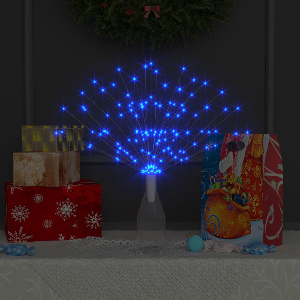Kerstverlichting Vuurwerk 140 Led's Koudwit Buiten 20 Cm Blauw