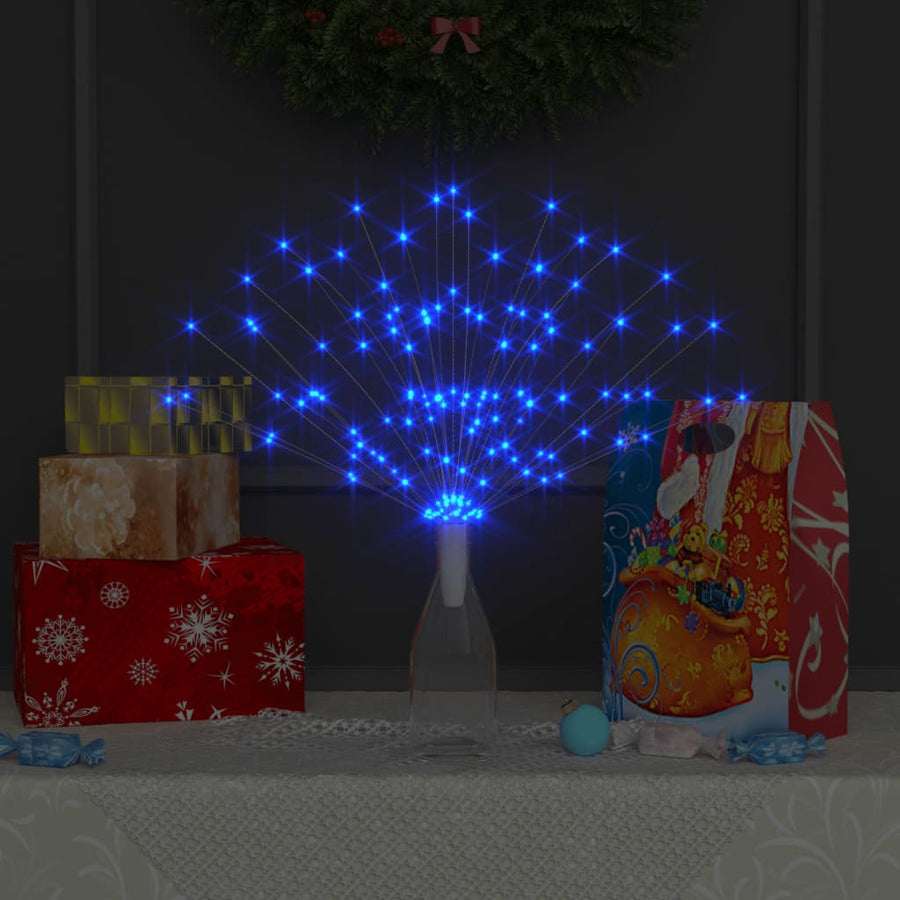 Kerstverlichting Vuurwerk 140 Led's Koudwit Buiten 20 Cm Blauw