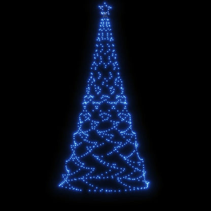 Kerstboom Met Metalen Paal En 500 Led's 3 M Blauw