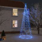 Kerstboom Met Metalen Paal En 1400 Led's 5 M Blauw