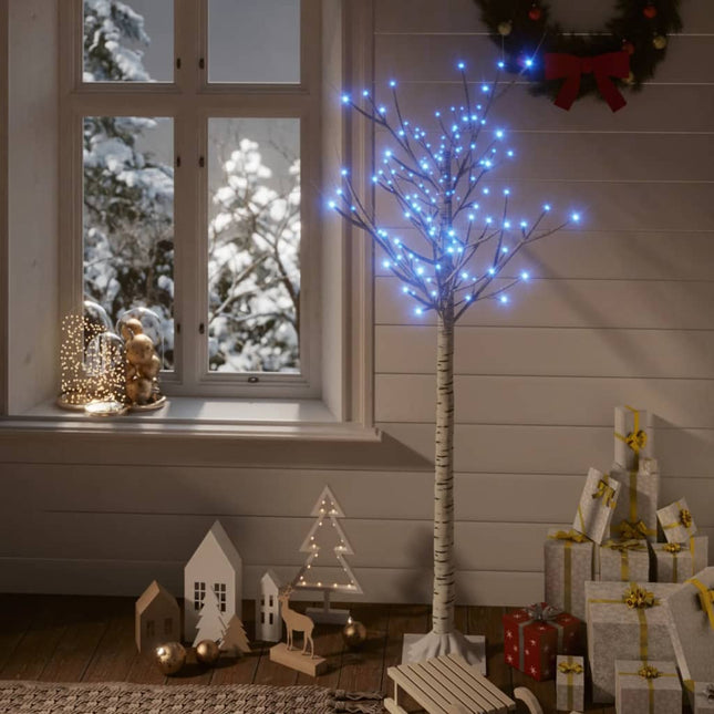 Kerstboom Wilg Met 40 E Led's Binnen En Buiten ,5 M 1.5 m Blauw