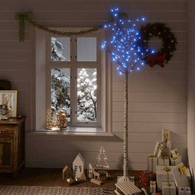 Kerstboom Wilg Met 200 E Led's Binnen En Buiten 2,2 M 2.2 m Blauw