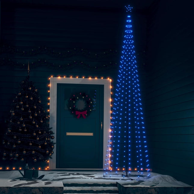 Kegelkerstboom 400 Blauwe Led's 100X360 Cm 360 x 100 cm