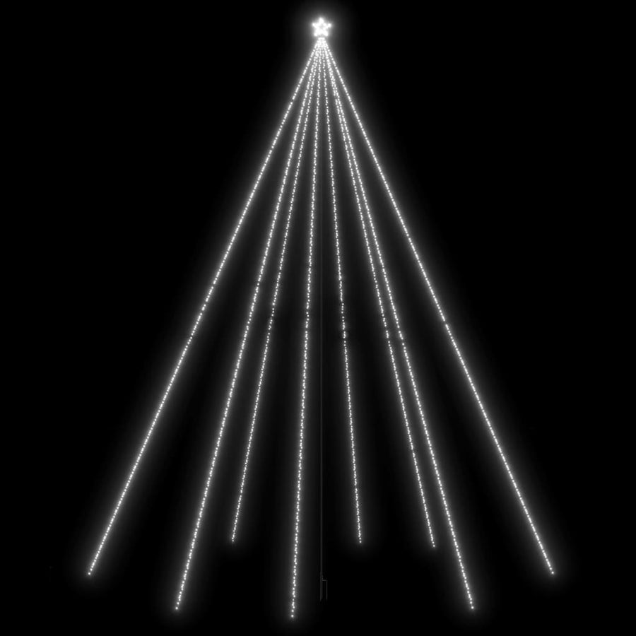 Kerstboomverlichting 1300 Led's Binnen/Buiten 8 M Koudwit