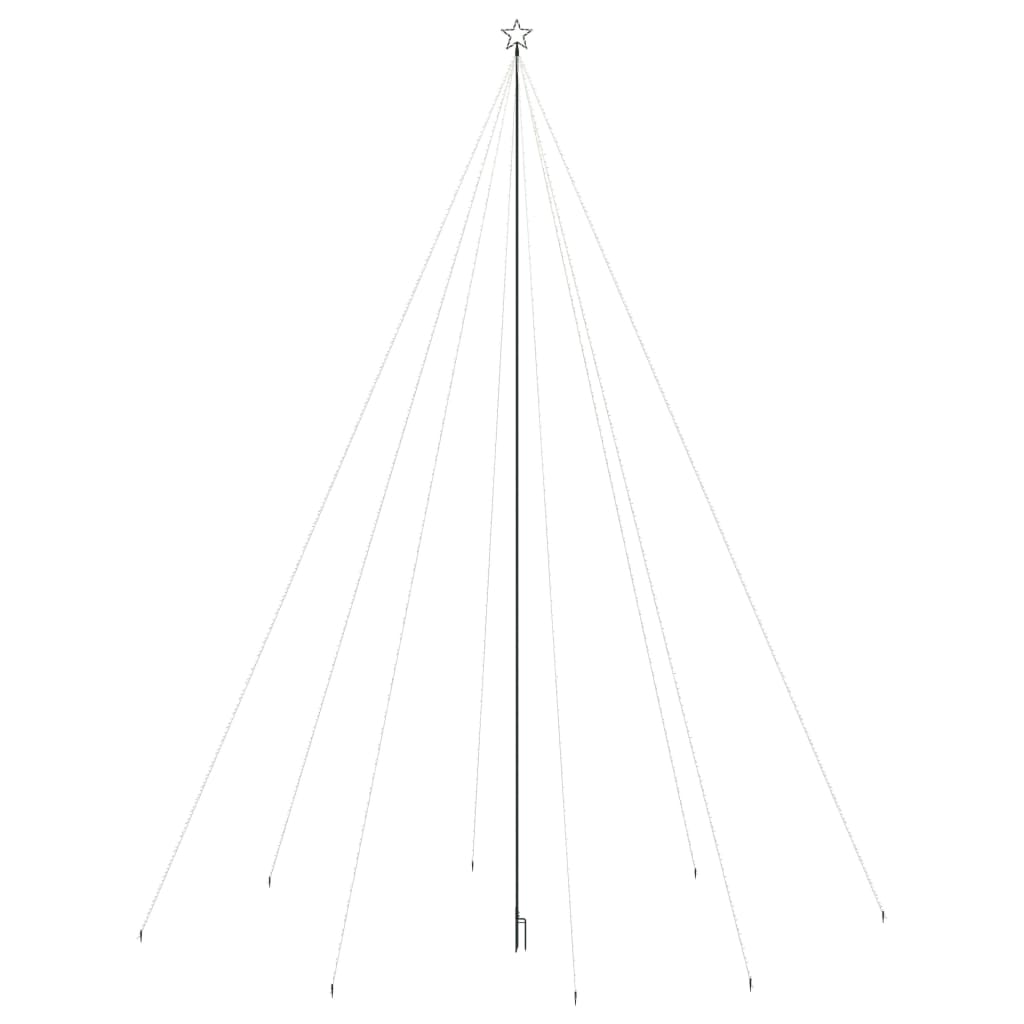 Kerstboomverlichting 1300 Led's Binnen/Buiten 8 M Koudwit