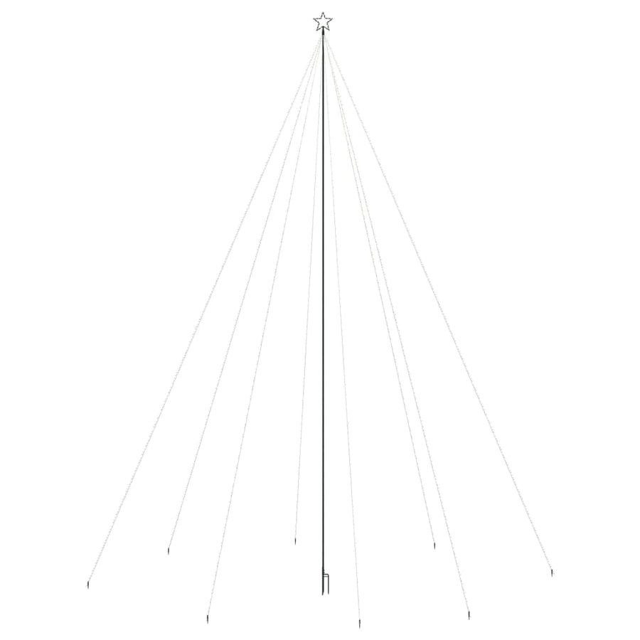 Kerstboomverlichting 1300 Led's Binnen/Buiten 8 M Koudwit
