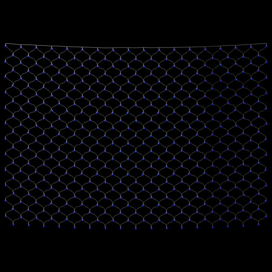 Kerstnetverlichting 306 Led's Binnen En Buiten 3X3 M Blauw