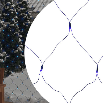 Kerstnetverlichting 306 Led's Binnen En Buiten 3X3 M Blauw