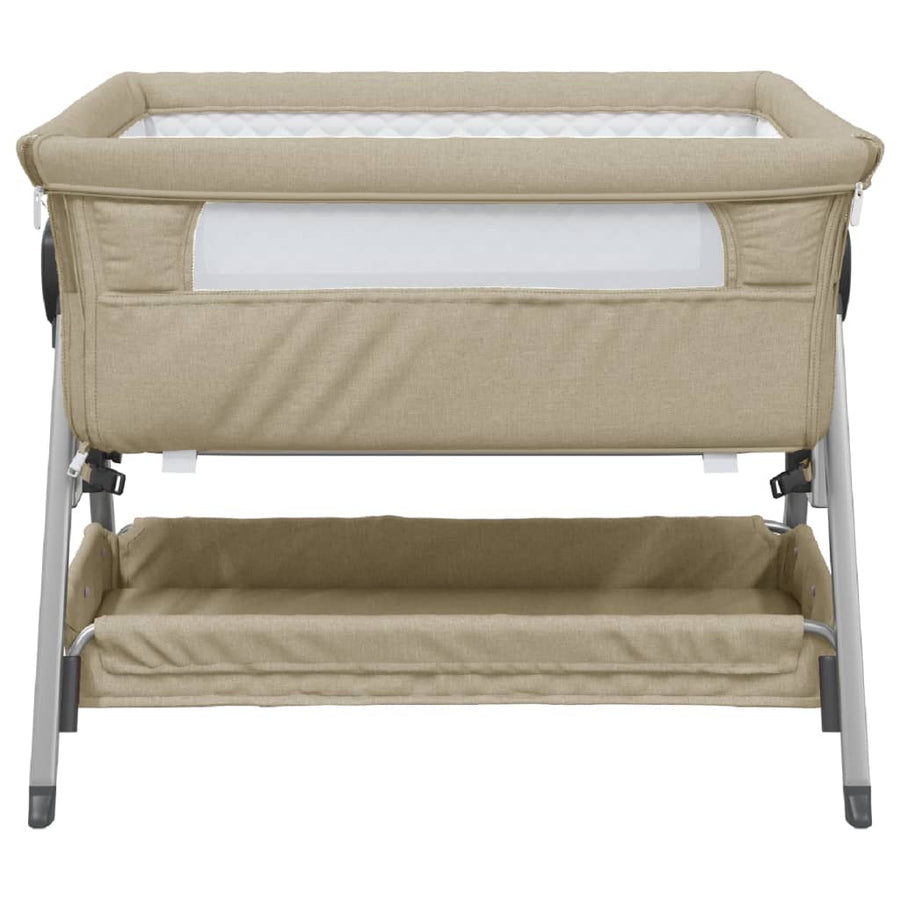 Babybox Met Matras Linnen Taupe