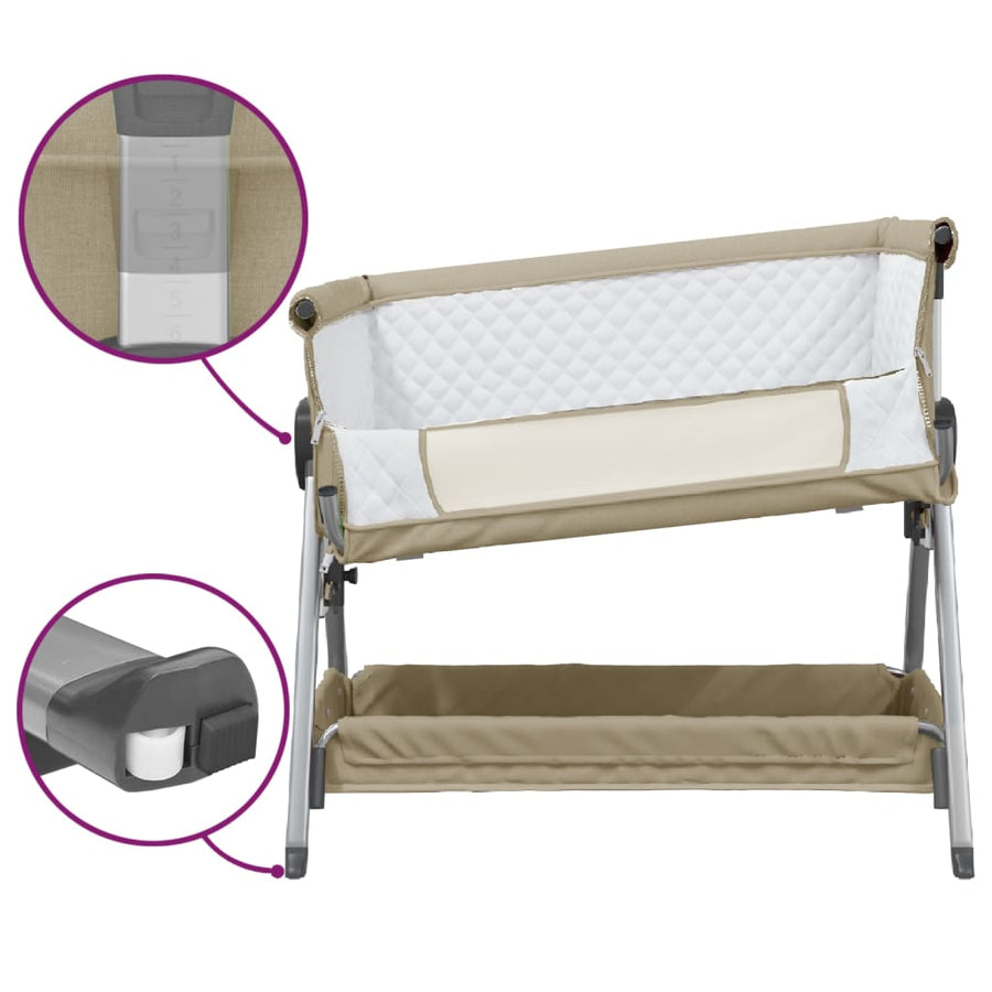 Babybox Met Matras Linnen Taupe