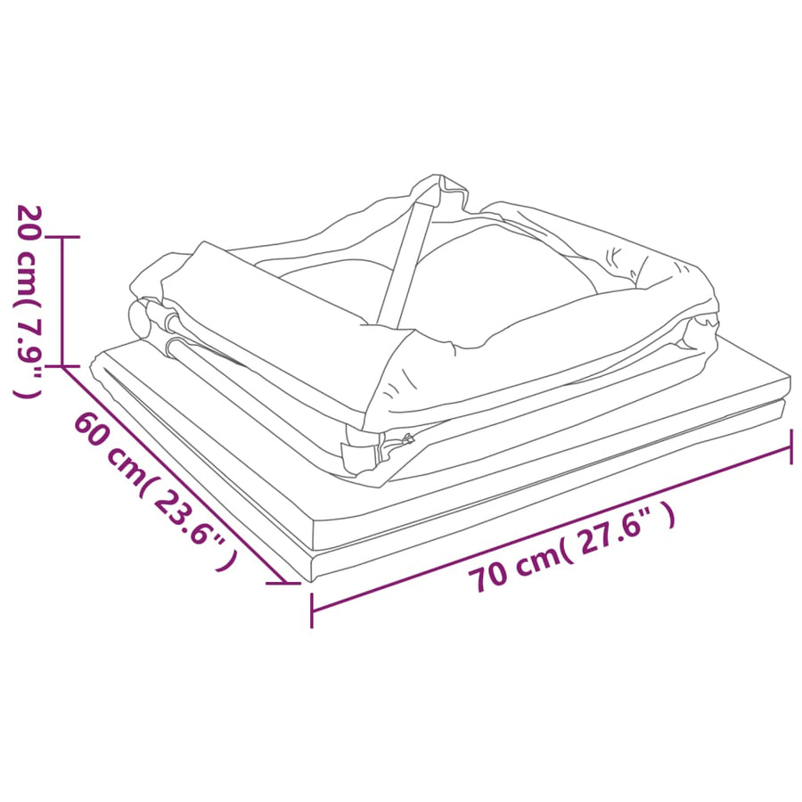 Babybox met matras linnen donkergrijs Donkergrijs