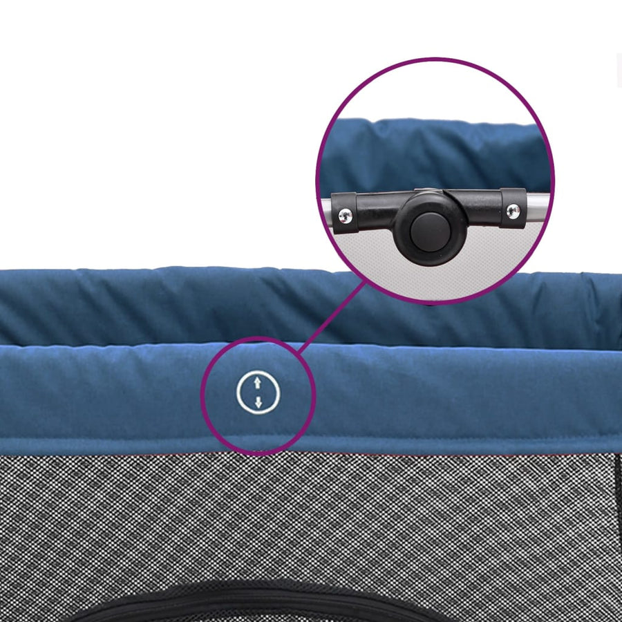 Babybox Met Matras Linnen Marine Blauw