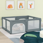 Babybox 190x150x70 cm oxford stof lichtgrijs